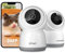 ieGeek 2 Pièces 2K Caméra Surveillance WiFi Intérieur 360° - Camera IP avec Double WiFi (2.4G/5GHz), Détection AI/PIR, Suivi Automatique, Compatible Alexa pour Chien/Bébé/Maison, SC1