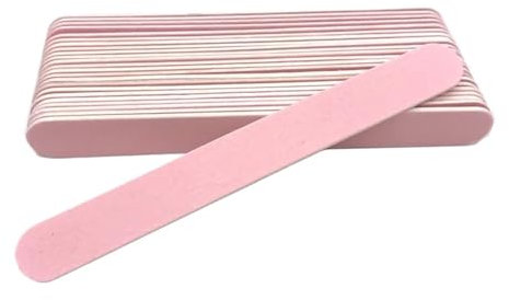 LZZYFPX 100 Piezas de limas de uñas Rosas, pulidoras de uñas Artificiales, limas de manicura semipermanentes Desechables de Grano 240