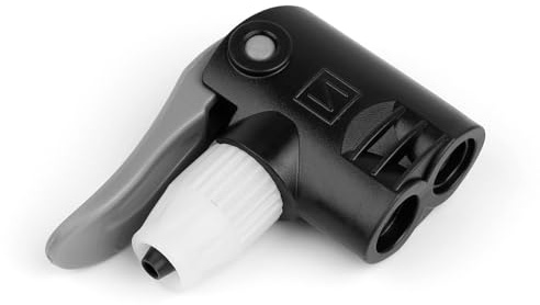 DIYCUT 2pz Cabezal de Bomba para Bicicleta, Cabezal de Bicicleta, Cabezal de Bicicleta de Doble, Adaptador de Válvula Dual para Schrader y Sclaverand - Repuesto Accesorio para Bombas de Aire