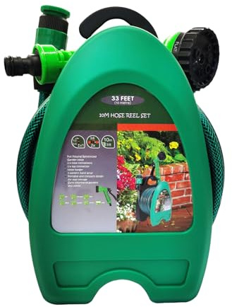 Supporto per tubo da giardino montato a parete, per esterni | Supporto per la conservazione fino a 10 metri per l'irrigazione del giardino