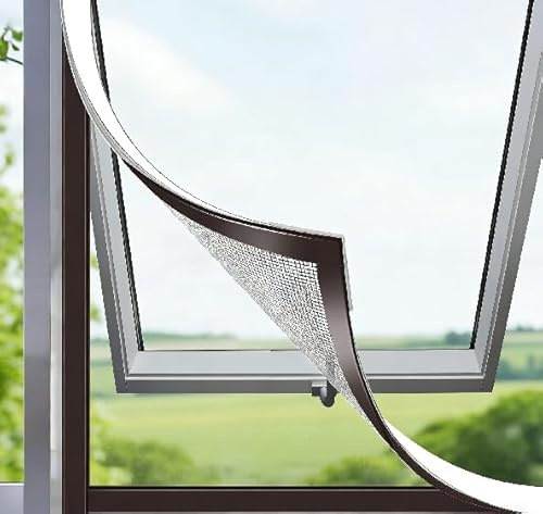 MLEJU Mosquitera Magnética para Ventanas - 131x149 cm Fibra de Vidrio Premium - DIY Ajustable Fácil Instalación sin Taladrar - Protección Antimosquitos - Mosquitera Magnética para Ventanas Correderas