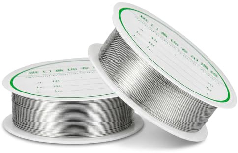 30M Jewellery Wire for Making, 0.3mm Silver Craft Wire for Jewellery Making, DIY Necklace, Bracelet, and Earring Projects