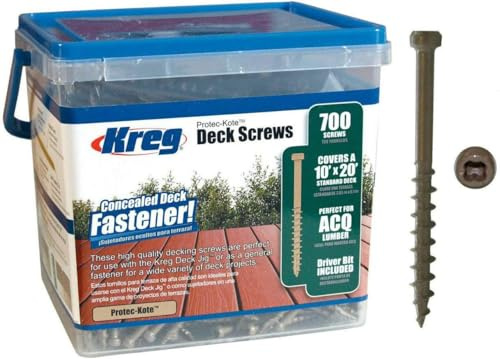 KREG® Protec-Kote™ Deck Screw - 51mm/2.00, #8 Coarse-Thread, Pan Head, 700-count