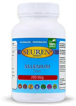 Selen Komplex mit je 200 mcg - 200 Tabletten - Seuren Nutrients - Selenium - Hochdosiert - Vegan, Glutenfrei, Laktosefrei, Zuckerfrei - (100% natürlich)