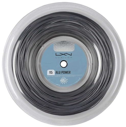 Wilson Unisex vuxen aluminium power 115 tennissträngar, silver, 220 m rulle EU