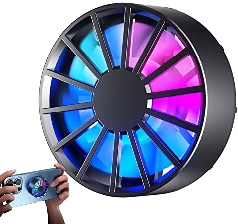 LINGJIONG Magnetic Cooler Mobile Phone Cooler Fan Powerful Phone Cooler for Games, Gaming Accessories, Mini Phone Cooling Case, USB Plug and Play, Low Noise, Fast Heat Dissipation for Mobile Games