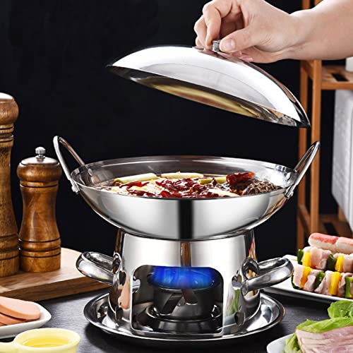 Spirituskocher Für Innenräume, Campingkocher Ohne Gas Und Ohne Strom, Für Campingkocher Mit Topf, Campingherd Aus Edelstahl Für Innenraum,3 Größen Verfügbar (24 cm)