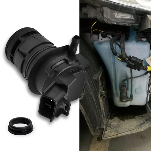 Unifizz Black Windshield Washer Fluid Pump with Grommet OEM# 85330-60190 85330-AE010 85330-60180 85330-21010 Fit for Toyota for Lexus for Mazda for Nissan for Honda