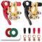 HOLMOL Quick Release Car Battery Terminals 2PCS, 4 Way 12V Battery Terminal Connectors, 12/24/60V Car Battery Connectors, Brass Car Battery Terminal Connectors, Battery Connectors for Cars, Trucks