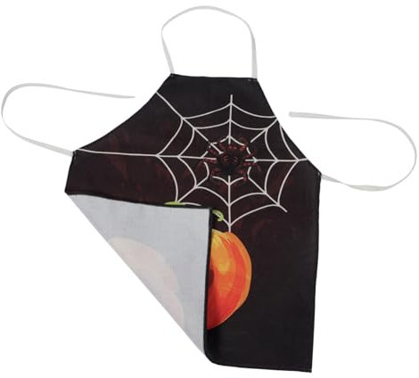 LALADEFIEE Schürze für Halloween Party mit Aufdruck, Verstellbar, Baumwolle