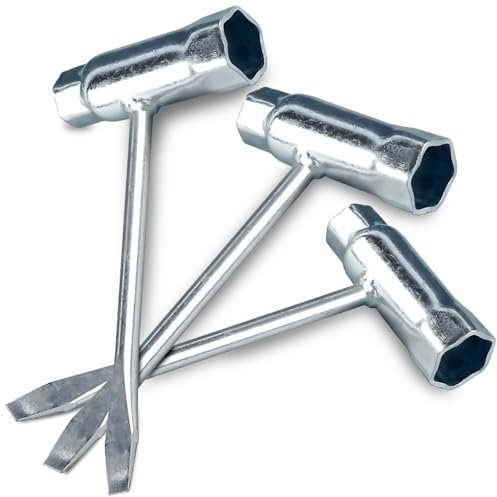 GZYYANG 3 Stück Zündkerzenschlüssel, Motorsägenschlüssel 13 X 19 mm, T Zündkerzenschlüssel Rasenmäher, Motorsägenschlüssel, Kettensägen Zubehör für Motorsägenmäher Bürstenschneider Rasenmäher