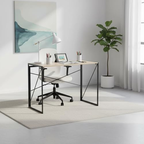 HOMYLIN Table à dessin pliable de 100 cm, pour salles d'art et studios, chêne romain
