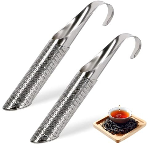 HABNI Infusor De Té De Acero Inoxidable, 2 Piezas Hoja De Té Colador De Té, Filtro De Té De Hojas Sueltas, Infusor De Té Tubo, Filtros De Té Para Tè De Hojas Sueltas Y Especias, Colador De Té