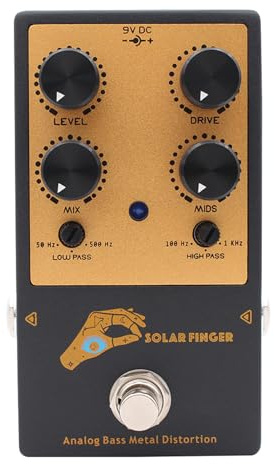 XUMIUZIY Lågbrus Kompakt Baseffektpedal |Dubbelfilter JFET CMOS Hybrid Tonformning med Gain för Basgitarr Multi Instrument