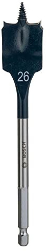 Bosch Professional Flachfräsbohrer (für Weich- und Hartholz, Durchmesser: 26 mm)