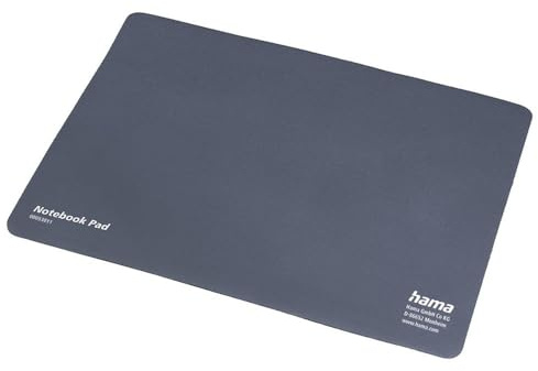 Hama Mouse-Pad 3in1: Mikrofaser-Mauspad, Display-Schutz und Reinigungs-Tuch, geeignet für Notebooks mit Einer Bildschirmdiagonale von 40cm (15,6 Zoll), anthrazit