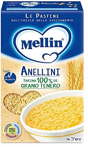 Mellin Pastina Anellini, Con Farina Di Grano Tenero, 12x320g
