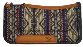 Diamond Wool Contoured Felt Ranch Western Saddle Pad for Horses 30x30-1/2 Thickness, Cobalt