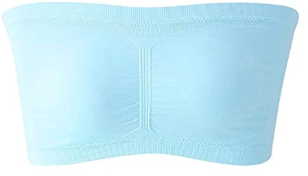 Sujetador Bandeau | Sujetador sin tirantes súper elástico con almohadillas removibles - Sujetador bandeau sin tirantes inalámbrico, bralettes sin costuras para vestido, camisa, ropa sin hombros Troonz