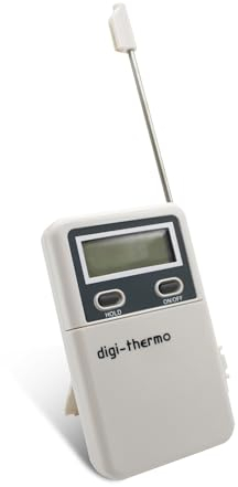 DOJA Barcelona | Digitales Handthermometer mit Fühler | Pack 1 | -50+300ºC | Thermometer mit Temperaturfühler | Industrielles Fühlerthermometer | Zur Temperaturmessung in Küche, Wasser...