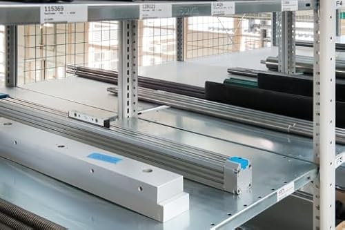 qpool24 Anbauregal, Doppelregal, Fachbodenregal Stecksysem MULTIplus250, 3000 x 1000 x (2x500) mm (HxBxT), 2x7 Fachböden, Längenriegel, RAL 7035 lichtgrau