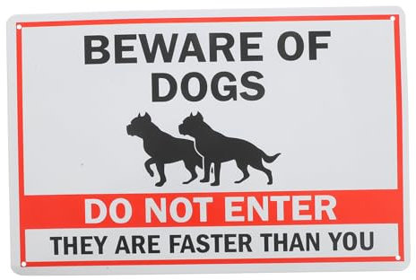 ELAYARD Retro Metal Dog Warning Sign Do Not Enter for Garden Yard Wall Decoration Weatherproof Outdoor Guard Sign