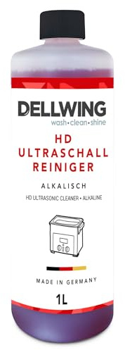 Dellwing HD Nettoyant à ultrasons 1 l, concentré nettoyant alcalin pour pièces automobiles, carburateurs et injecteurs, fabriqué en Allemagne