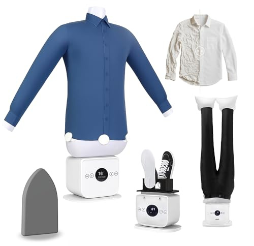 Airolume Shirt Iron, 2026 Upgrade Touch Type Humanoid Automatic Ironing Machine 3.0, 360° without Blind Spots Drying/Ironing Machine, One-click Use, 8 Minutes Quick Ironed Dry, for All Fabrics (1 Kit)