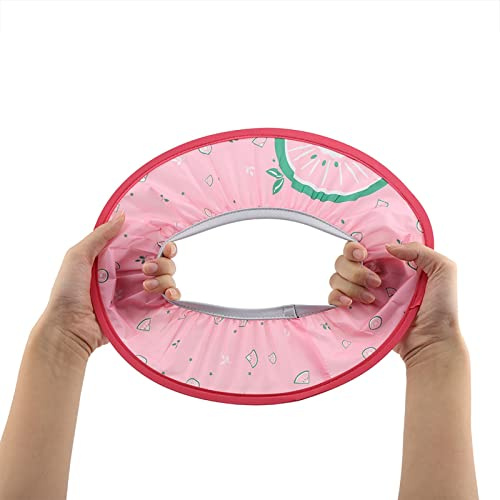 Phefop Cuffia da Doccia Elastica per Bambini in Tessuto Morbido e Impermeabile per Shampoo, Protegge Occhi e Orecchie, Perfetta per il Bagno e lo Shampoo, Ideale per Bambini e Neonati (PINK)