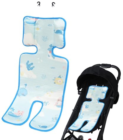 Almohadilla de refrigeración para asiento de coche, transpirable, ajustable, cojín de hielo para cochecito, para viajes al aire libre, playa, camping, parque, silla alta,