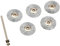 Proxxon 28952 Stahldraht Rundbürsten Form Rad Ø22mm Schaft Ø2,35mm 5 Stück + Träger / Packung