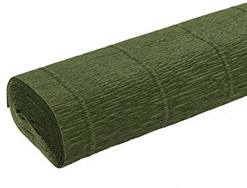 FloristryWarehouse Crepe Paper roll Lite 140g (50 x 250cm) Leaf Green (Shade 991)