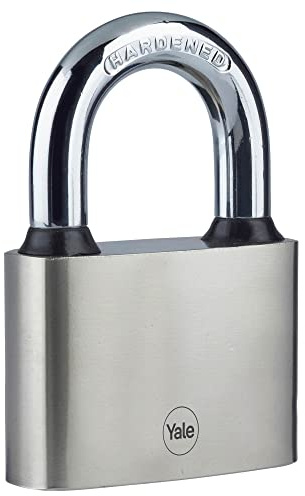 Yale - Y112/70/137/1 Iron Disc Padlock 70mm - Nickel Plated - Hardened Steel Shackle - Extreme Corrosion Resistance for Outdoor use