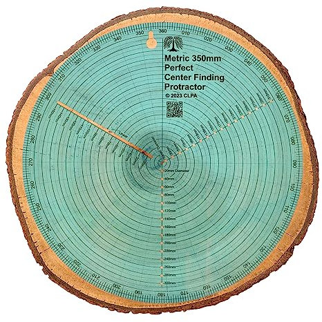 Este buscador central y transportador de 350 mm claramente impreso para carpintería y manualidades.