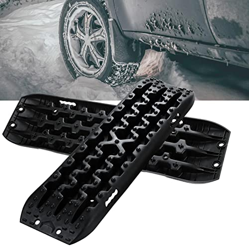 Ansobea Recovery Board Offroad Tracks Anfahrhilfe,Gripmatte, Schlamm Schnee Sand Sandbleche Traktionsmatte,mit Aufbewahrungstasche,10T Last,Reifenleiter für PKW LKW Geländewagen