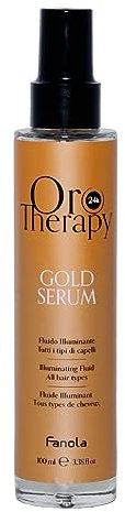Fanola Oro Therapy Gold Serum Fluido Illuminante Per Tutti I Tipi di Capelli, 100 ml