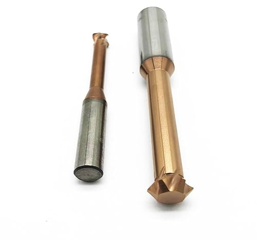 KLOT AlTiN Coated Solid Carbide Micro Front&Back Chamfering Milling Cutter Top&Bottom End Mill 4L16A90