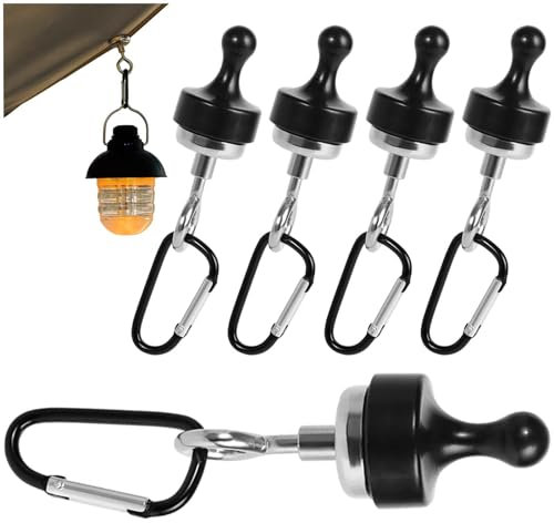 Ericetion 5pcs Magnetic Hooks for Canopy,Multi Uses Magnet Hook Cruise Hanging - Heavy Duty Magnetic Hooks for Kitchen Garage Camping Tent