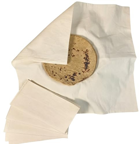 SONU COMMERCIAL Set of 2 Cotton Roti Clothes Wrap (15x15 inch) muslin cloth for chapati for hot case kitchen Chapati cloth wrap roti cloth (2)