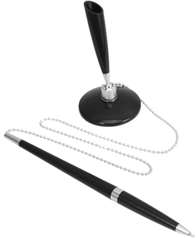 OFFSCH Penna a Sfera Sostitutiva Penna da Tavolo con Firma Catena Strumento di Scrittura Aziendale Fissa da Scrivania Forniture per Ufficio