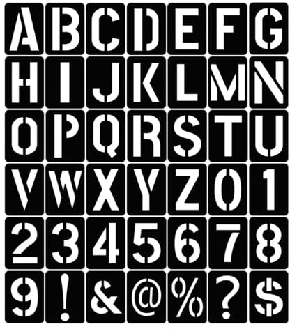 Plantillas de Letras y Numerous, 42 Piezas Plantilla Letras y Numeros, Reutilizables Plantilla Alfabeto, Letras de Plástico Plantilla de Alfabeto