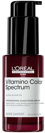 L'Oréal Professionnel Siero Glass Shine Anti Crespo, Termoprotettore per Capelli Luminosi, Vitamino Color Spectrum, 30ml