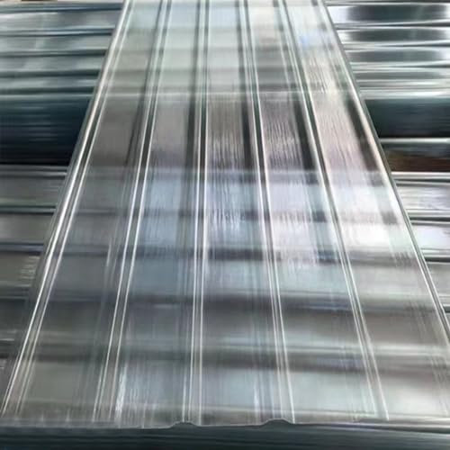 Placa de protección solar corrugada para techos ignífugos, material transparente de 1,5 mm de grosor, resistente a la intemperie, varios tamaños (7 unidades, 0,9 x 1,7 m)