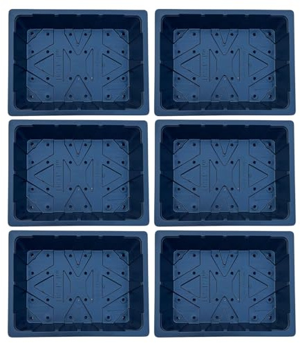 Bramley & Sage Half-Size Heavyweight Seed Trays With Holes (Set of 6)