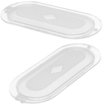 DECOMELODY Universal Range Hood Light Covers Replacement Pair Cooker Hood Lamp Lens Covers for Kitchen Cooker Sturdy Light Shield Accessories for Ventilation