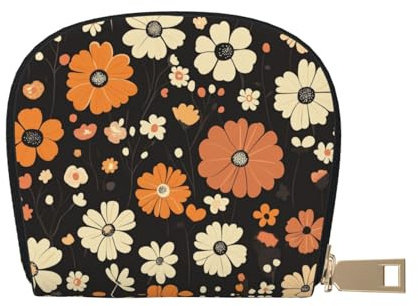 ASDJHFABKY Bohemia Leather Bag Retro Floral Wallet Flower Card Pack New Parents - Pediatrician and Pharmacy Cards 9X11CM