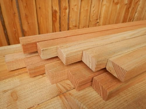 Zaunlatte Lärche Holz Latten Lattenzaun Holzzaun 25 x 50 mm 2,5 x 5 cm x 200 cm - 5 Stück
