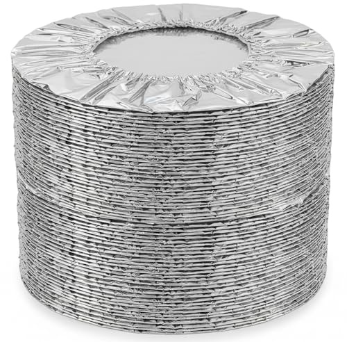 Coperture per Alimenti, Coperchi per Alimenti Riutilizzabili in Foglio di Alluminio, Copertura Elastica per Microonde da 90 Pezzi, Foglio di Stagno di Grado per Conservare il Calore per la Cucina D