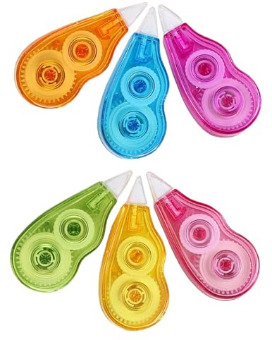 TOYANDONA 6 Pièces Ruban Correcteur Portable 12m en Pp, Accessoire Élève