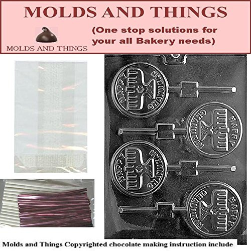 HAPPY CHANUKAH CANDLE Lolly With © Molding Instruction+set of 50 Lollipop Packaging Kit
